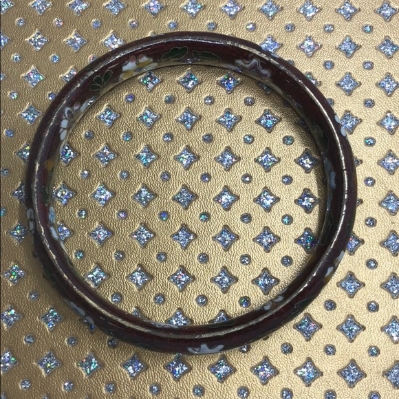 Vintage Bangle Hand Painted Bracelet - Picture 3 of 5